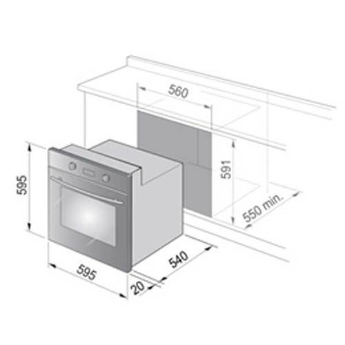 תנור בנוי Delonghi NDB550G אפור