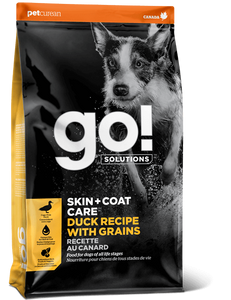 מזון יבש לכלב בוגר Go! Skin & Coat ברווז 9.98 ק"ג