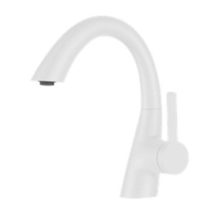 ברז פרח נמוך פיה מסתובבת לבן מט 1060MW סיוון אופיר