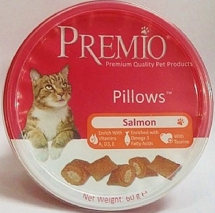 פרמיו חטיף כריות לחתול עם סלמון 60 גרם - Premio Pillows