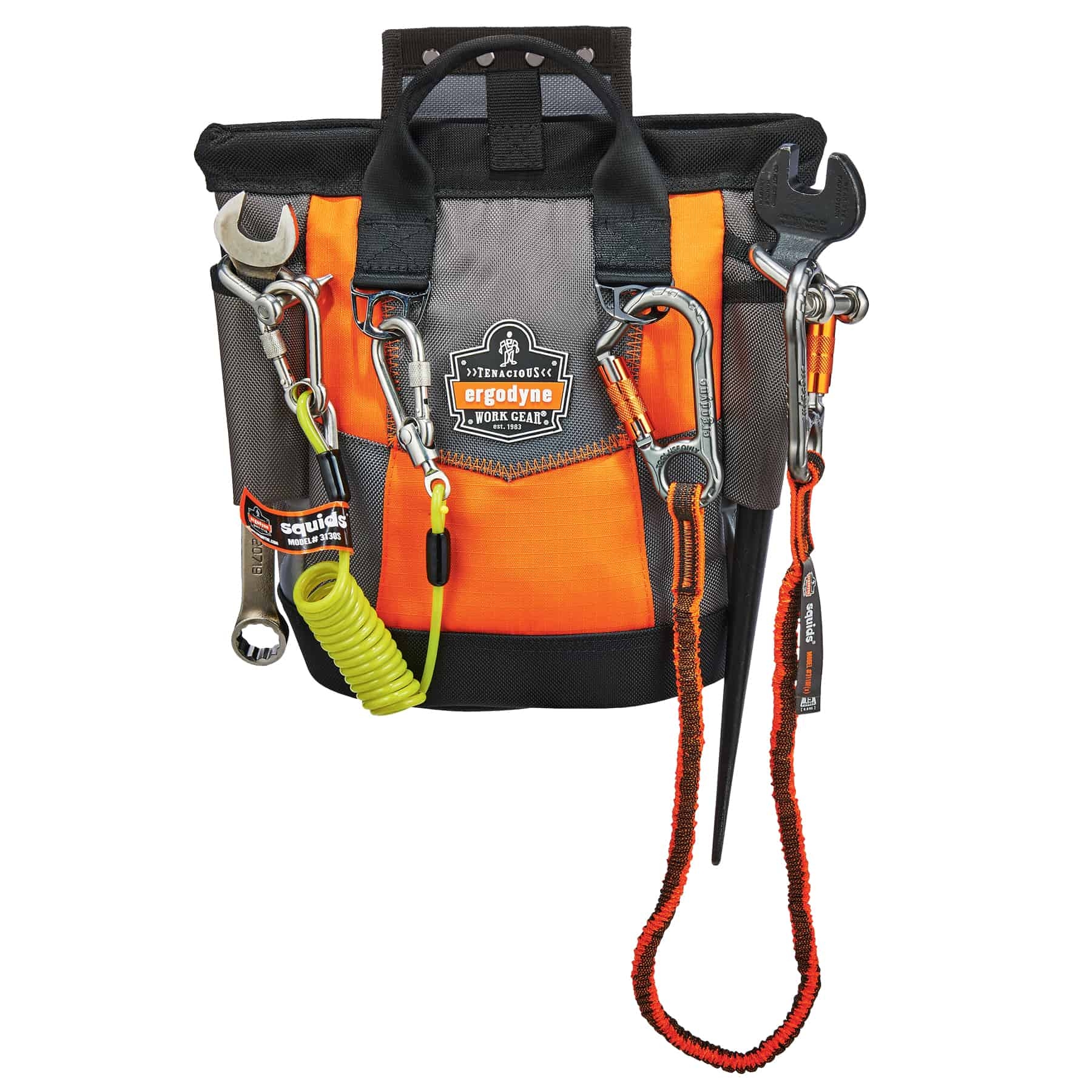 סל ציוד כתום לטכנאי עם סגירה - Arsenal® 5527 Topped Tool Pouch with Snap