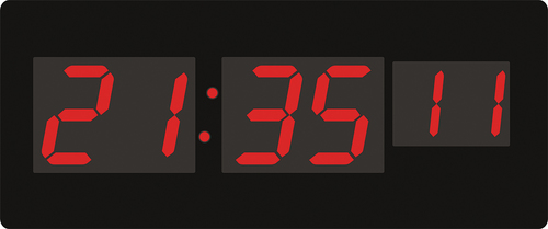 שעון קיר דיגיטלי SKL1948 כולל שניות