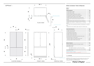 מקרר Fisher & Paykel דגם RS90A אינטגרלי פישר אנד פייקל