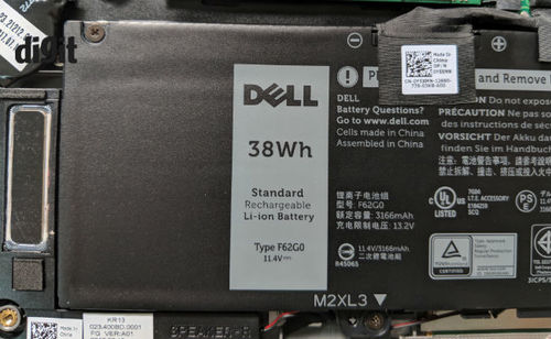 סוללה מקורית פנימית למחשב נייד דל 13-7373 DELL Inspiron F62G0   