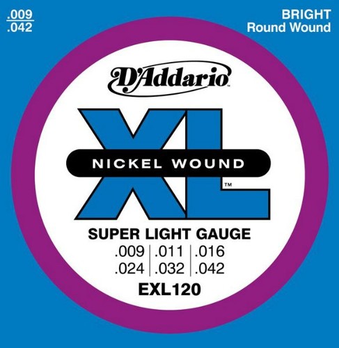 מיתרים לחשמלית D'addario EXL120 .009-.042