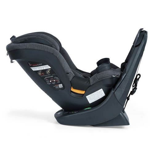 כסא בטיחות מסתובב פיט 360 Fit עם בדי קלירטקס ClearTex ללא כימיקלים ומנגנון התקנה LeverLock - אפור כהה - Carbon צ'יקו