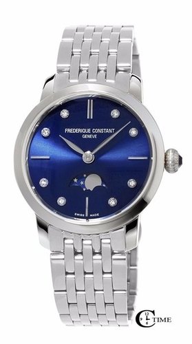 Frederique Constant FC-206ND1S26B - שעון יוקרתי לאישה משובץ 8 יהלומים