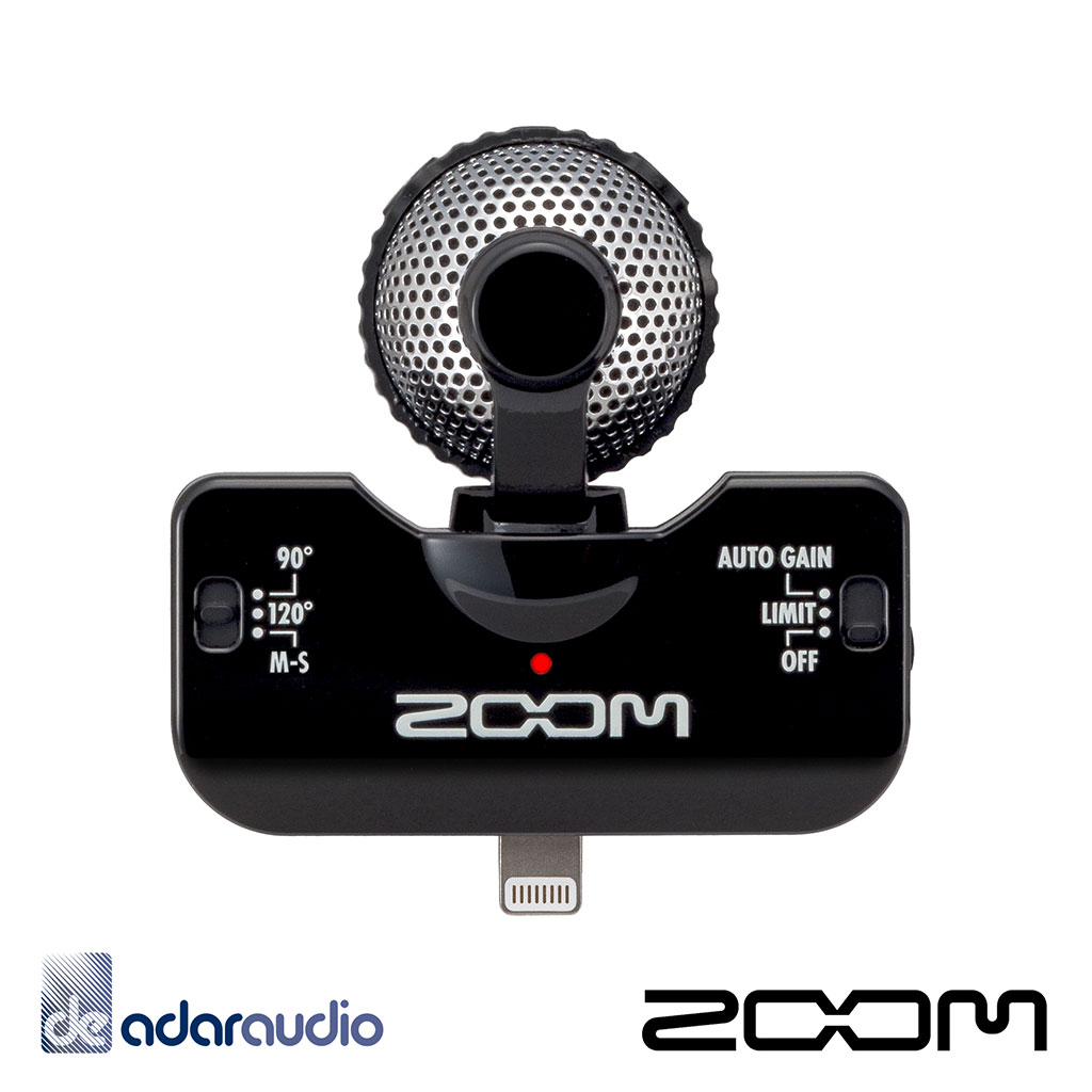 מיקרופון סטריאו למכשירי Zoom iQ5 - iOS (שחור)