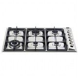 כיריים גז 6 להבות נירוסטה מבית DELONGHI דגם NDG103 דה לונגי