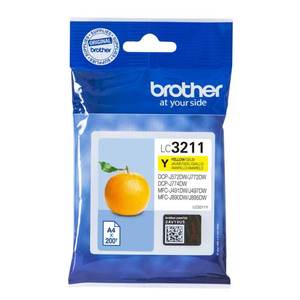 ראש דיו מקורי צהוב למדפסת BROTHER מדגמי: 572/772/774/491/497/890/895 LC3211