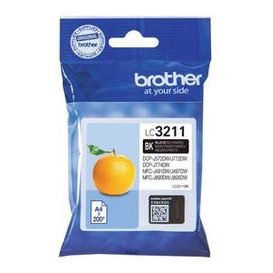 ראש דיו מקורי שחור למדפסת BROTHER מדגמי: 572/772/774/491/497/890/895 LC3211