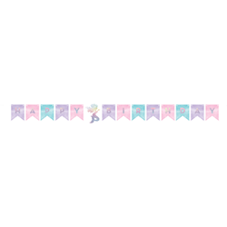 שרשרת Happy Birthday בת הים מטאלי 1.63/15.2 ס"מ