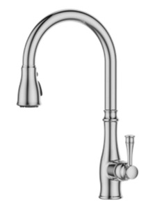 ברז מטבח נשלף 2 מצבי זרימה ניקל מבריק 1054  סיוון אופיר