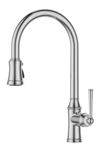 ברז מטבח נשלף 2 מצבי זרימה ניקל מבריק 1091 סיוון אופיר