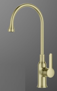 ברז פרח גבוה למטבח פיה מסתובבת זהב מט 1095YB סיוון אופיר