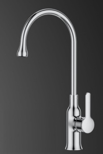 ברז פרח גבוה למטבח פיה מסתובבת ניקל מבריק 1095  סיוון אופיר