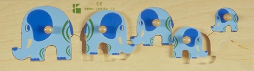 פאזל הכרת גדלים מעץ - פילים