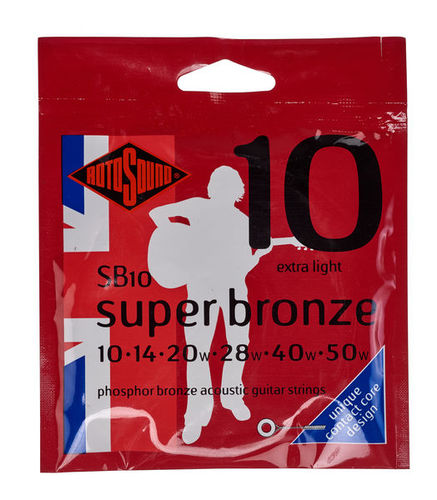 סט מיתרים לגיטרה אקוסטית Rotosound Phosphor Bronze 010