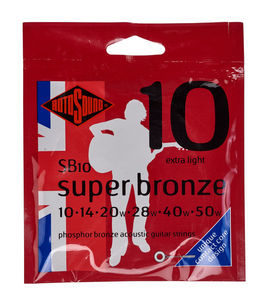 סט מיתרים לגיטרה אקוסטית Rotosound Phosphor Bronze 010