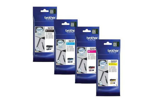  סט ראשי דיו מקורי Brother LC3237 Ink