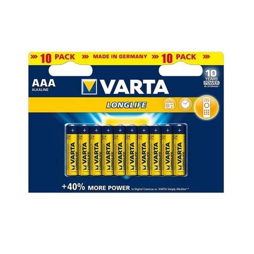 מארז 10 סוללות AAA של חברת VARTA