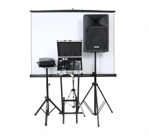 ערכת קריוקי (רמקול 12") + מקרן ומסך