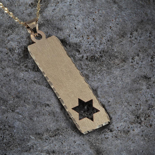 שרשרת ותליון מגן דוד מזהב 14k