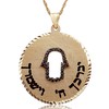 שרשרת ותליון חותם חמסה מזהב 14K