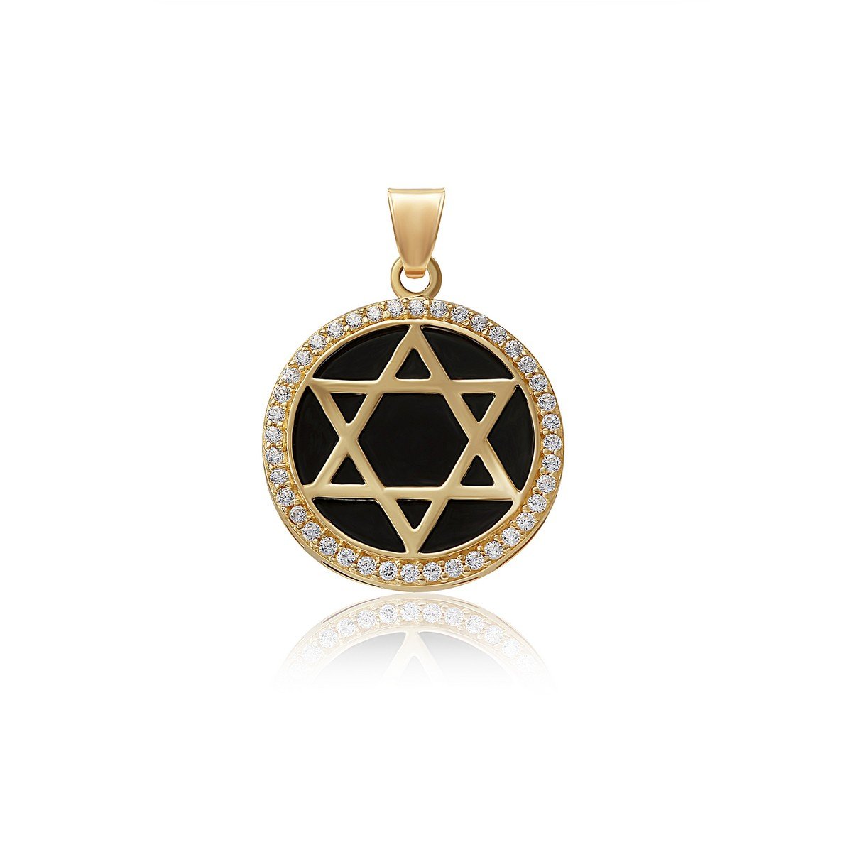 שרשרת ותליון מגן דוד מזהב 14K