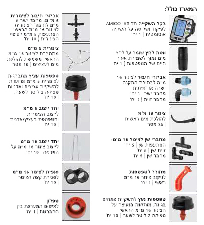 קיט השקייה לגינה