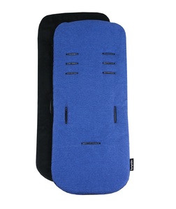 מזרן וריפודית דו-צדדי לעגלה או טיולון במילוי ויסקו רך במיוחד - כחול שמים