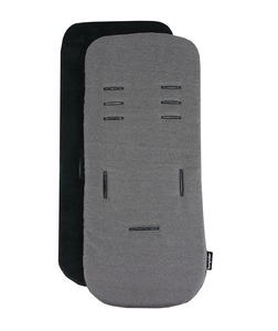 מזרן וריפודית דו-צדדי לעגלה או טיולון במילוי ויסקו רך במיוחד - אפור