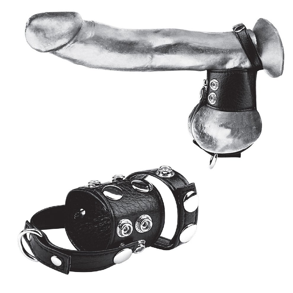 טבעת זקפה ורתמת אשכים 3.8 ס"מ Cock& Balls Stretcher  