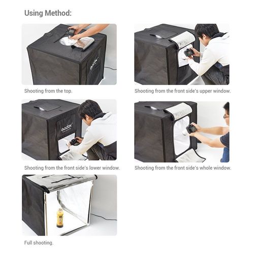 Godox LST-60 Triple light LED mini photography studio - אוהל אור