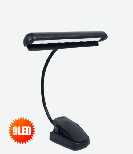 yhx-1068 CLIP LED LIGHT תאורת 9 לדים לעמוד תווים