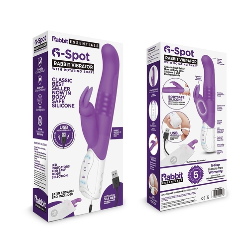 ויברטור פניני מתכת לנקודת הג'י יוקרתי נטען  Rabbit Essentials - Rechargeable G-Spot