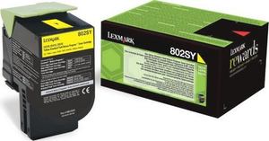 טונר צהוב מקורי Lexmark 80C8HY0 3K