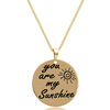שרשרת ותליון "my sunshine" מזהב 14K (קוטר 20 ממ)