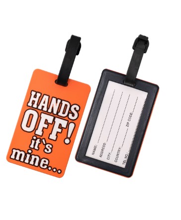תג מזוודה Hands off