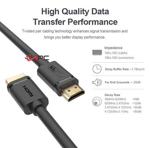 כבל Unitek Y-C137M 1.5M 4K HDMI HDMI