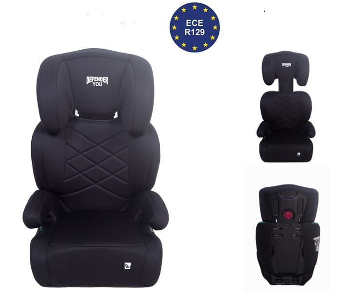 בוסטר גב ללא רצועות בתקן i-Size R129 צבע שחור