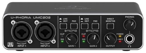 כרטיס קול Behringer U-PHORIA UMC202HD 