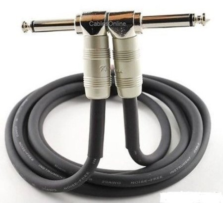 כבל אודיו PL 1/4'' angled- PL 1/4'' angled באורך 1 מטר Ray Sound ICA6007-1 1M