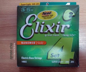 מיתרים לבס Elixir Nanoweb 0.40