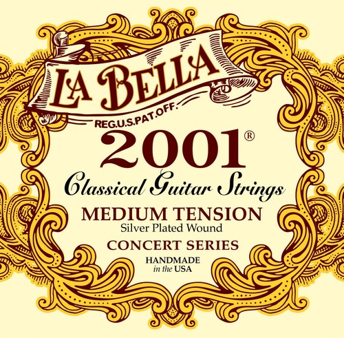 מיתרים לגיטרה קלאסית La-Bella 2001 Medium Tension