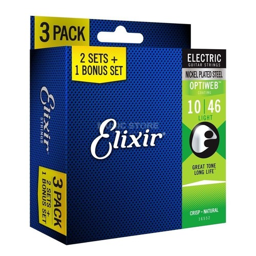 מארז 3 סטים 2+1 לחשמלית 0.10-0.46 ELIXIR OPTIWEB 16552