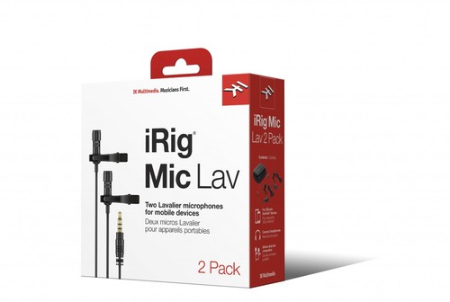 מארז זוג מיקרופוני דש זעירים iRig Lav2P מבית IK Multimedia
