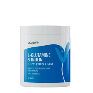 אבקת ל-גלוטמין | L-GLUTAMIN POWDER | אקוסאפ | מכיל 300 גרם