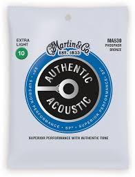 סט מיתרים 0.10 לאקוסטית MARTIN SP  Phosphor Bronze AUTHENTIC  MA530
