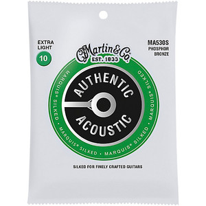 סט מיתרים 010 לאקוסטית Martin MA530S Marquis Phosphor Bronze Authentic Silked